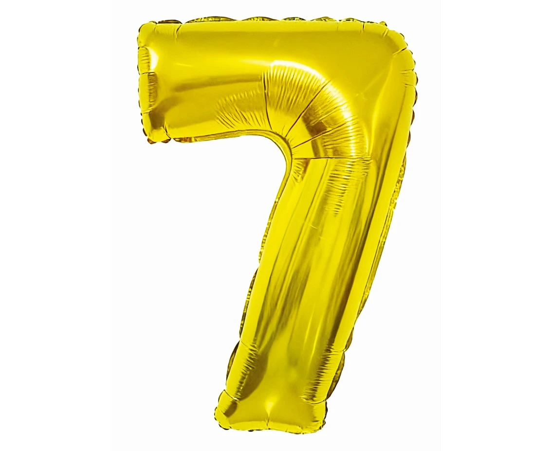 Balon foliowy Smart, Cyfra 7, złota, 76 cm AA